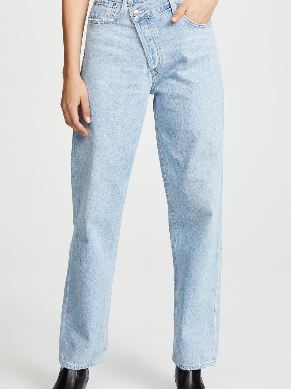 AGOLDE Criss-cross Relaxed Straight-Leg Jeans In WIired Color